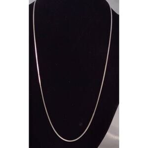 Sterling Silver 925 Plated 17 Inch Snake Chain Necklace New Thin 1/16th" Wide